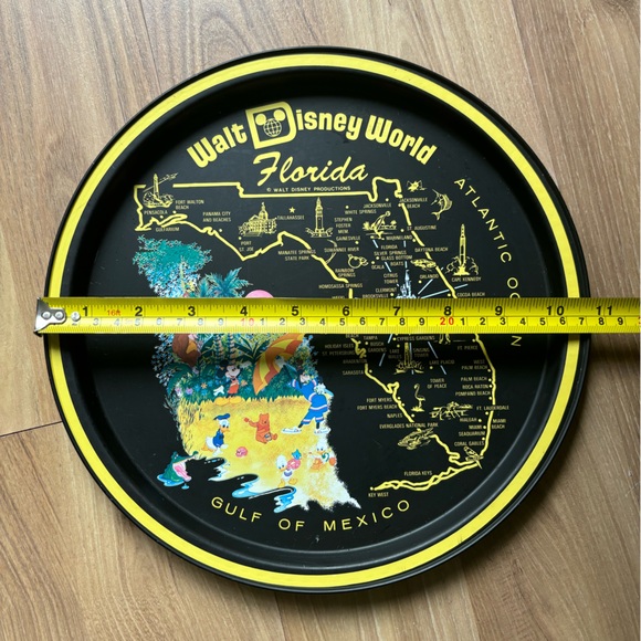 Vintage Walt Disney World Florida Souvenir Metal Tray - Picture 2 of 8